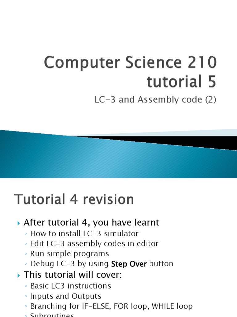 LC-3 and Assembly Code | PDF | Control Flow | Input/Output