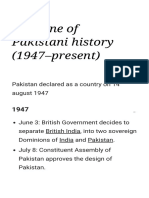 Timeline of Pakistani History (1947-Present) - Wikipedia