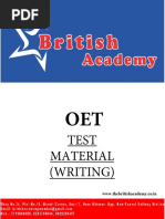 Oet Wrıtıng Brıtısh Academy 01 315 376 With Answer