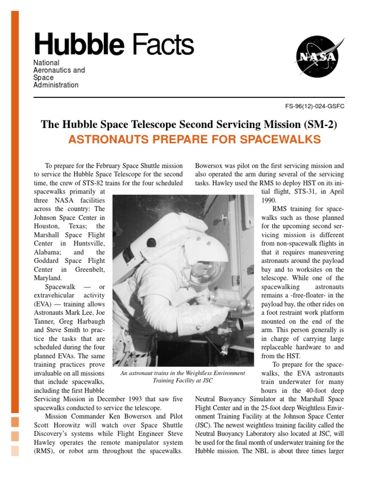 Hubble Facts the Hubble Space Telescope Second Servicing Mission (SM2