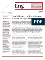 BR Fing: Local Climate Resilience Finance: How Can Mirage Become Reality?