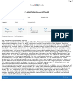 Bba in Finance and International Business Plagiarism Report