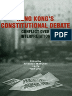 (Hong Kong University Press Law Series) Johannes M. M. Chan, H. L. Fu, Yash Ghai - Hong Kong's Constitutional Debate - Conflict Over Interpretation (2000, Hong Kong University Press)