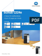 Bizhub C224e: Colour A3 Multifunctional Up To 22 Pages Per Minute