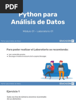 Python para Análisis de Datos: Módulo 01 - Laboratorio 01