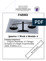 Preparing Statement of Changes in Equity (SCE) for a Single Proprietorship