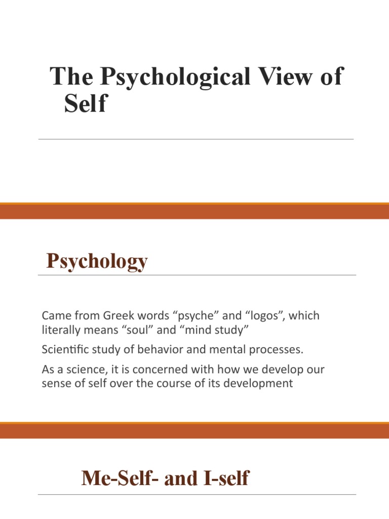 Understanding the Self in Psychology | PDF | Id | Self