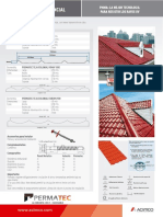Cubierta UPVC Permatec Residencial Acimco Termoacustica Inoxidable