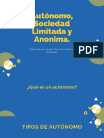 Autónomo, Sociedad Limitada y Anonima.