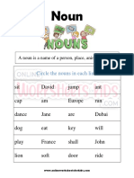 Noun Worksheets For Grade 1-3