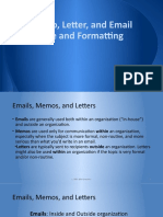 -MEMO, LETTER, AND EMAIL FORMATTING