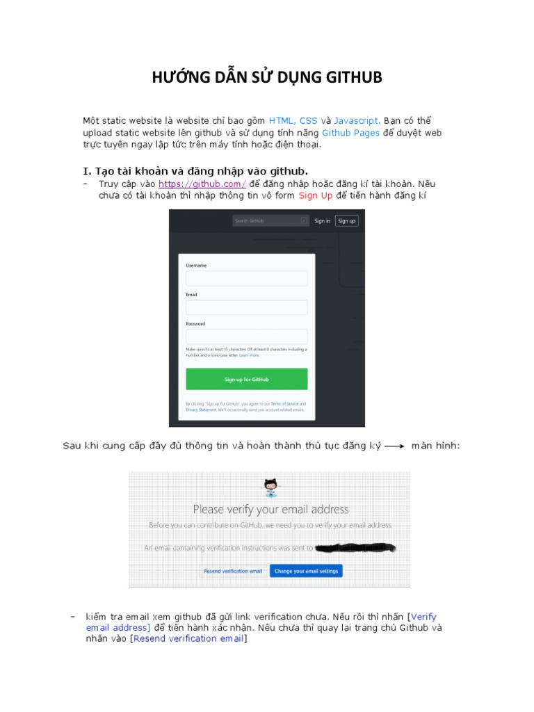 Huong Dan Su Dung Github | PDF