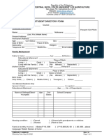 F-ADM-09 Student Directory Form