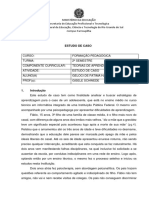 Estudo de Caso Teorias Da Aprendizagem