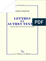 (Paradoxe) Gilles Deleuze - Lettres et autres textes-Les Éditions de Minuit (2015)