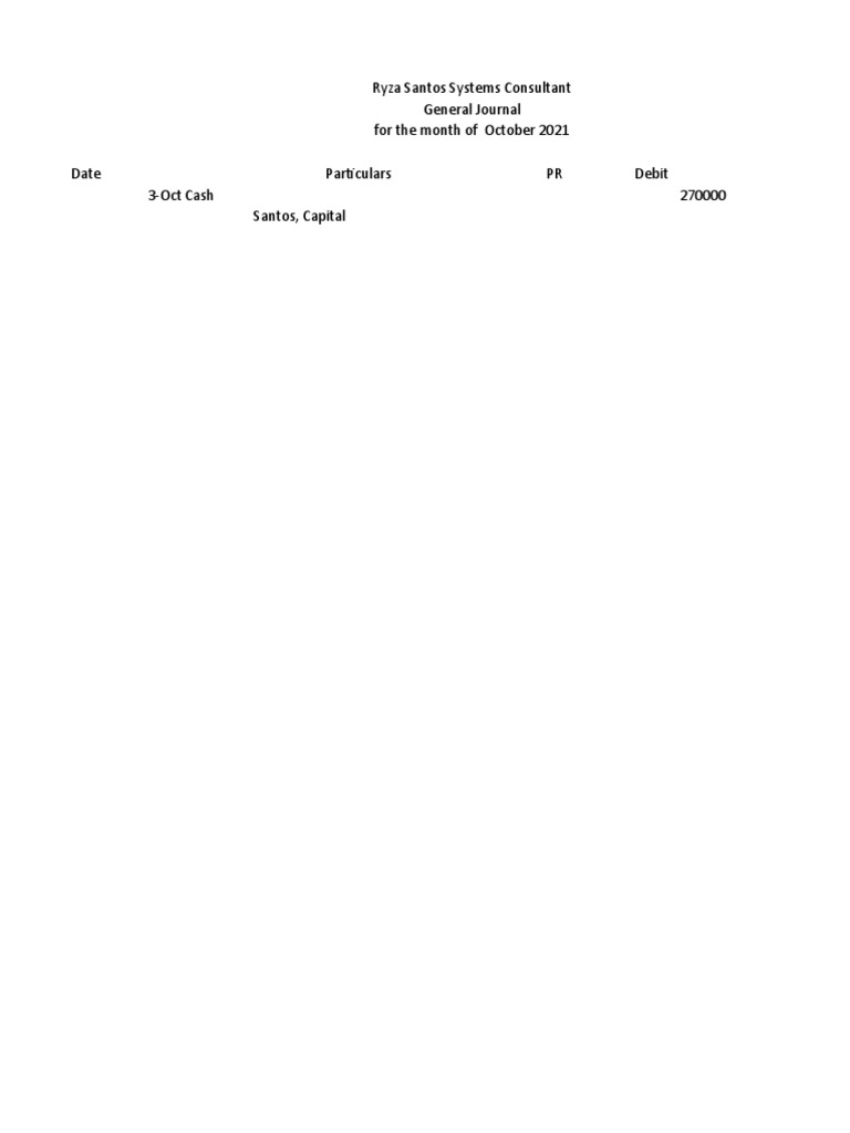 October 2021 General Journal Entry | PDF