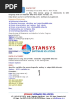 Sas Data Statement