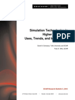 Simulation Technologies in Higher Education: Uses, Trends, and Implications