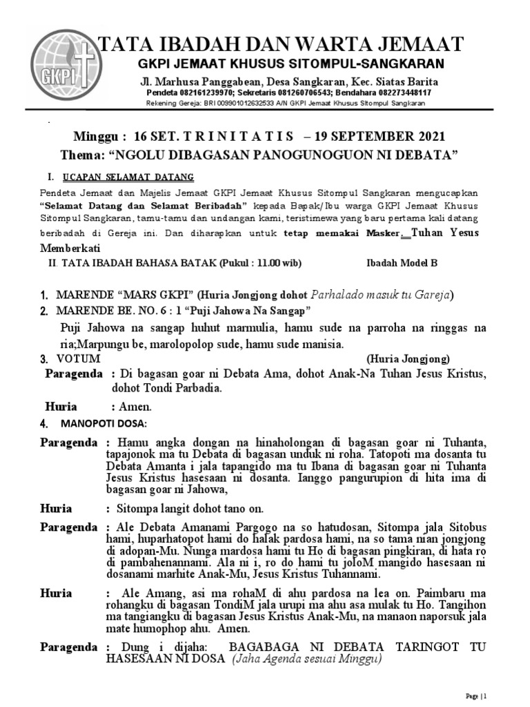 19 Sept 2021 Model B Batak | PDF