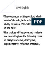 SPM English Continous Writing