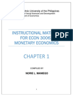 Instructional Material FOR ECON 30063 Monetary Economics: Polytechnic University of The Philippines