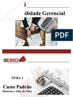 7 - SLIDES TEMA 1 Custo Padrao MATERIAIS E MOD