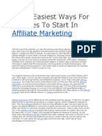 The 3 Easiest Ways For Newbies To Start in Affiliate Marketing