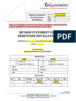 Method Statement For Kerb Stone Installation