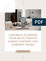 3 Secrets To Boost Your Blog Traffic Webinar Workbook