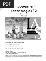 Empowerment Technologies: 3 Quarter Week 1