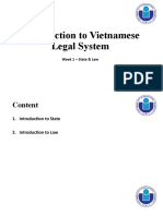 Introduction To Vietnamese Legal System: Week 1 - State & Law