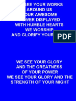 We See Your Glory