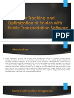 Real-Time Tracking and Optimization of Routes With Public Transportation Software