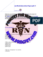 prncfet.com staff nurse model paper 7