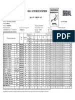 Mag General Business: Quality Certificate