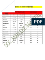 Ejercicios de Formulaciones