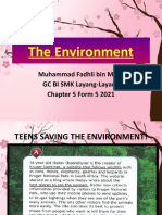 The Environment: Muhammad Fadhli Bin Mufti GC BI SMK Layang-Layang Chapter 5 Form 5 2021
