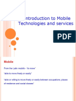 An Introduction To Mobile Technologies and Services