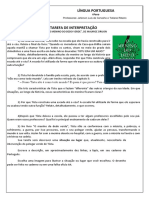 6° Ano 2020 Atividades O Menino Do Dedo Verde