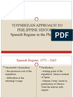 Toynbeean Approach To Philippine History: Spanish Regime in The Philippines