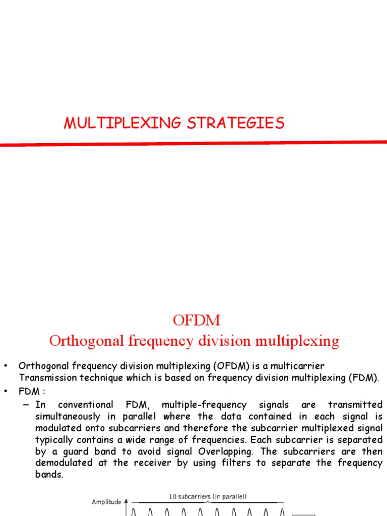 Multiplexing Techniques Explained | PDF | Wavelength Division ...