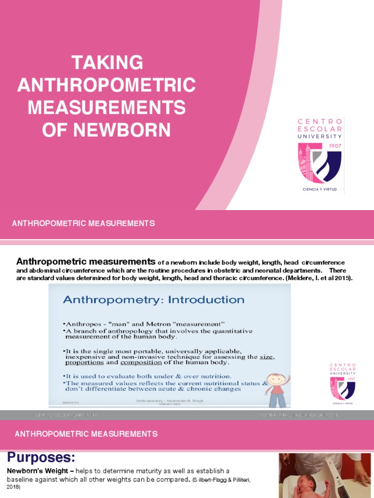 Newborn Anthropometric Measurements Guide | PDF | Hand Washing | Infants