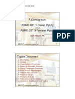 Comparación ASME B31.1 y B31.3