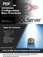 SQL Server Database Configuration Best Practices