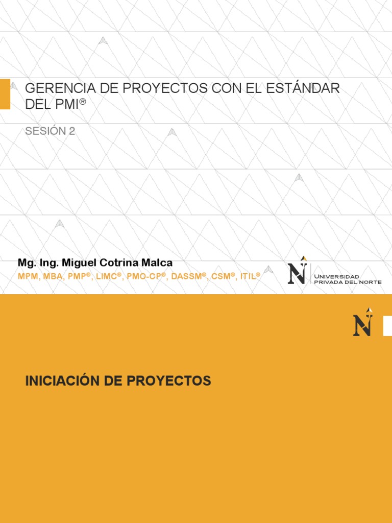 Gerencia de Proyectos Con El Estándar Del PMI 2021 - Sesión 2 | PDF ...