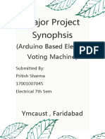 Major Project Synophsis: (Arduino Based Election Voting Machine)