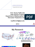 Prof. Randy Paffenroth Data Science Program Department of Mathematical Sciences Worcester Polytechnic Institute Rcpaffenroth@wpi - Edu 2014