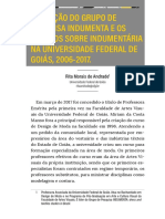 A Criação Do Grupo de Pesquisa INDUMENTA e Os Estudos Sobre Indumentária Na Universidade Federal de Goiás, 2006-2017 1