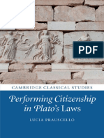 (Cambridge Classical Studies) Lucia Prauscello - Performing Citizenship in Plato's Laws-Cambridge University Press (2014)