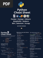 Python Cheat Sheet: Pandas - Numpy - Sklearn Matplotlib - Seaborn BS4 - Selenium - Scrapy